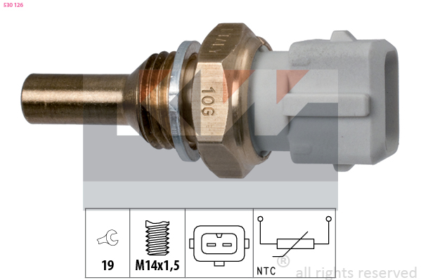 Senzor,temperatura lichid de racire 530 126 KW